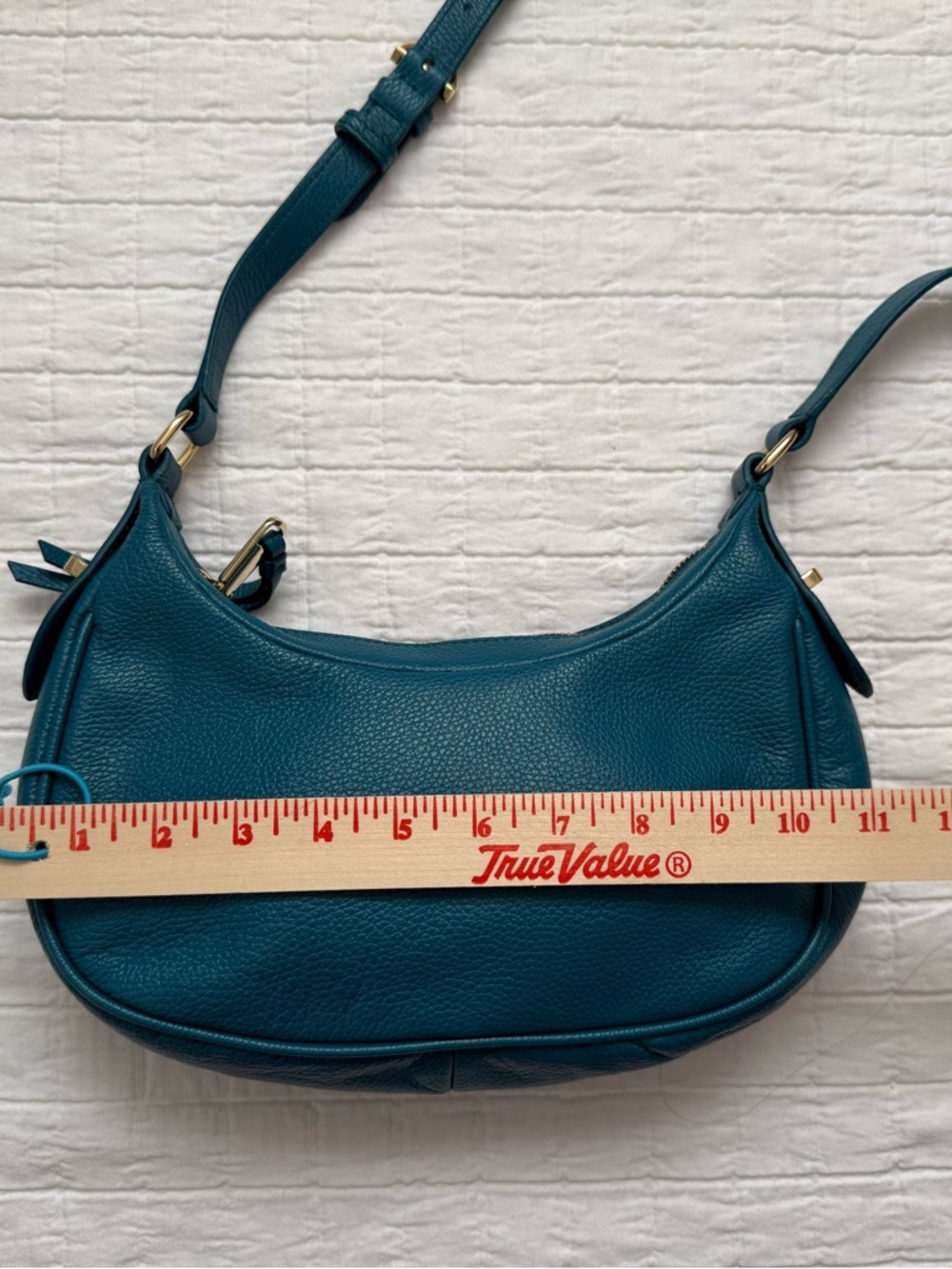 Talbots Teal Leather Crossbody Bag - Picture 12 of 12